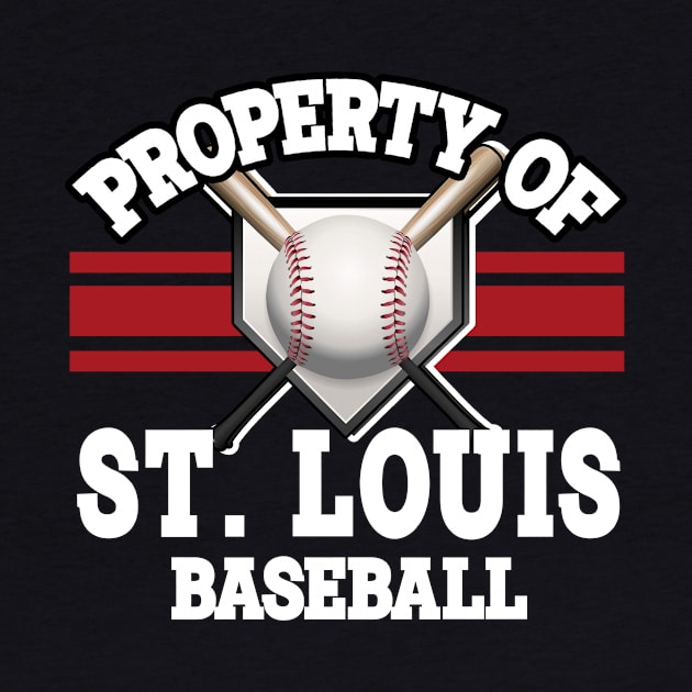 Proud Name St. Louis Graphic Property Vintage Baseball by QuickMart